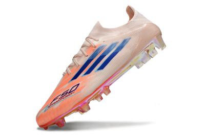 Men's Adidas F50 Elite FG Firm Ground Low-Tops Football Boots - Pink/Orange/Blue
