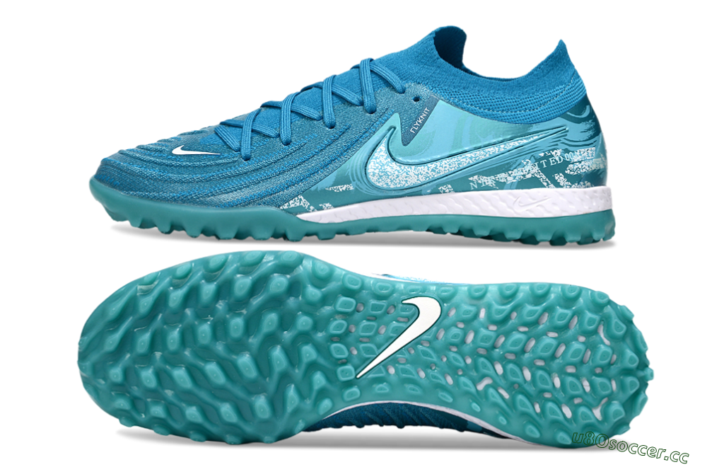 Men's Nike Phantom GX 2 Elite TF Artificial Turf Low-Tops Football Shoes - Blue/White 1