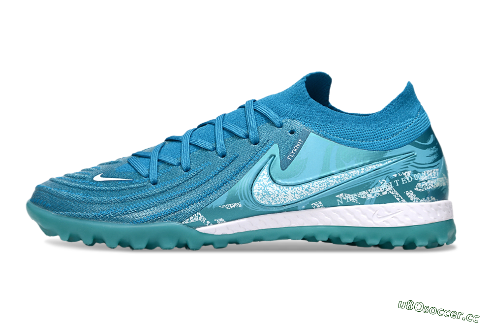 Men's Nike Phantom GX 2 Elite TF Artificial Turf Low-Tops Football Shoes - Blue/White 0