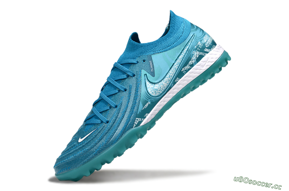 Men's Nike Phantom GX 2 Elite TF Artificial Turf Low-Tops Football Shoes - Blue/White 5