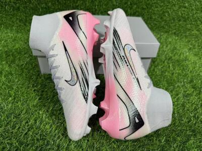 Unisex Nike Air Zoom Mercurial Superfly 10 Elite FG Firm Ground High-Tops Football Boots - White/Pink/Silver