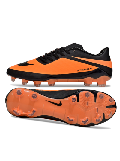 Men's Nike Hypervenom Phantom FG Firm Ground Low-Tops Football Boots - Orange/Black