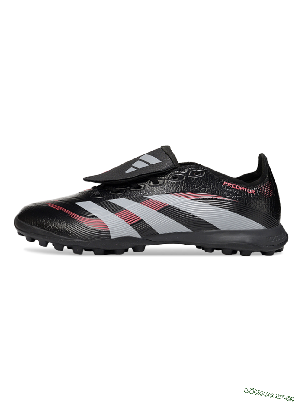 Men's Adidas Predator 25 Elite Foldover Tongue TF Artificial Turf Low-Tops Football Shoes - Black/Silver/Red 0