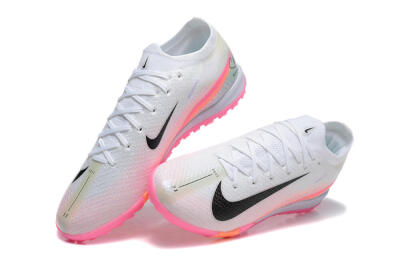 Unisex Nike Air Zoom Mercurial Vapor 16 Elite TF Artificial Turf Low-Tops Football Shoes - White/Pink/Black