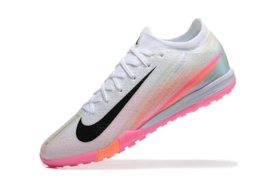 Unisex Nike Air Zoom Mercurial Vapor 16 Elite TF Artificial Turf Low-Tops Football Shoes - White/Pink/Black