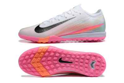 Unisex Nike Air Zoom Mercurial Vapor 16 Elite TF Artificial Turf Low-Tops Football Shoes - White/Pink/Black