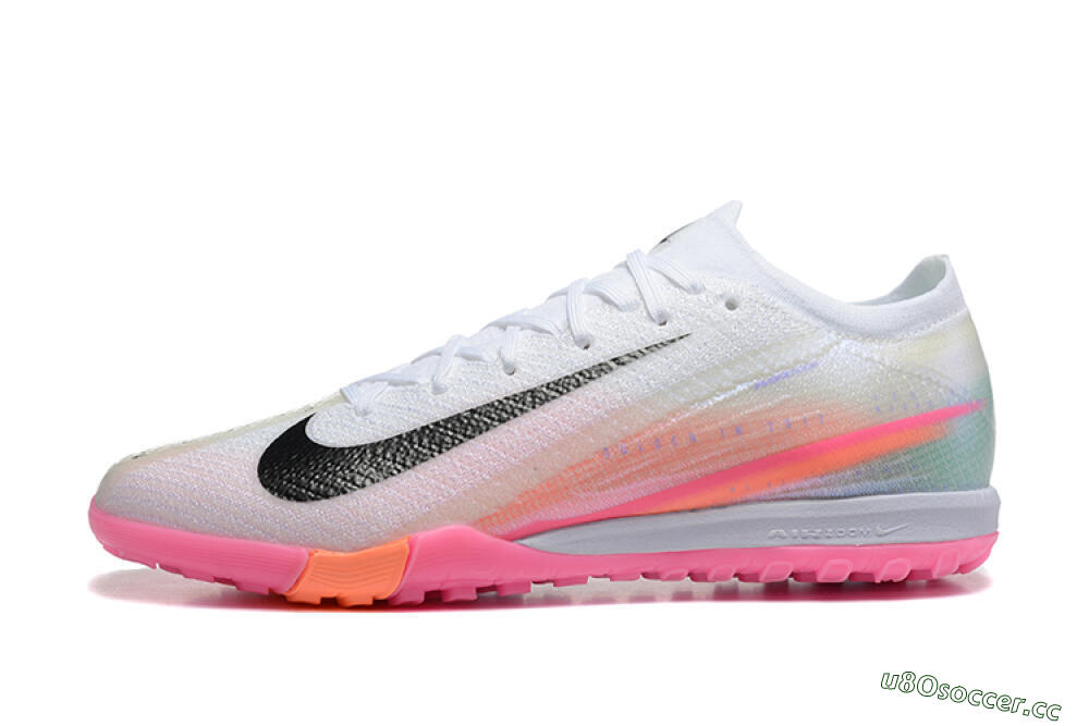 Unisex Nike Air Zoom Mercurial Vapor 16 Elite TF Artificial Turf Low-Tops Football Shoes - White/Pink/Black 0