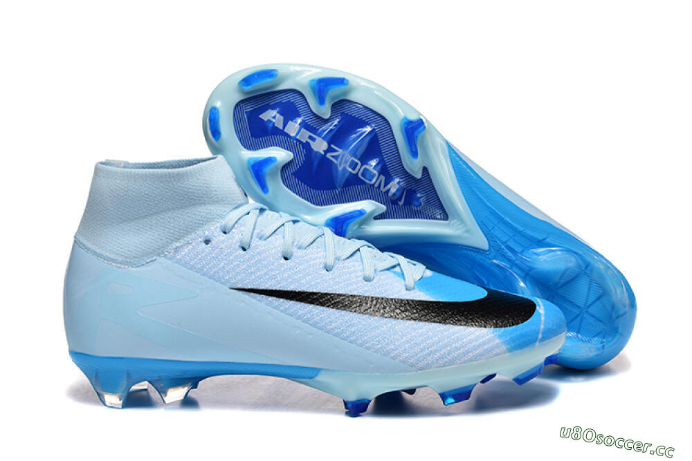 Men's Nike Air Zoom Mercurial Superfly 10 Elite FG Firm Ground High-Tops Football Boots - Jade/Blue/Black 2