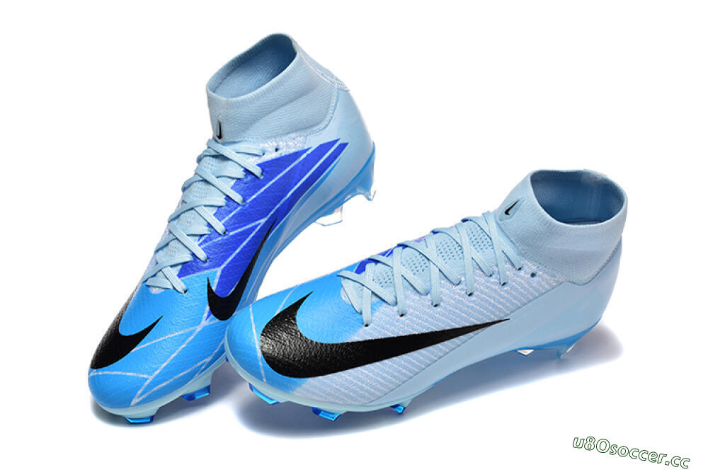 Men's Nike Air Zoom Mercurial Superfly 10 Elite FG Firm Ground High-Tops Football Boots - Jade/Blue/Black 6