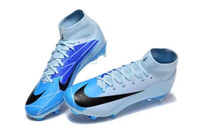 Men's Nike Air Zoom Mercurial Superfly 10 Elite FG Firm Ground High-Tops Football Boots - Jade/Blue/Black