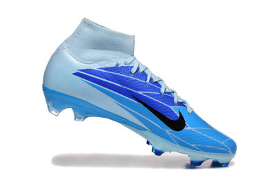 Men's Nike Air Zoom Mercurial Superfly 10 Elite FG Firm Ground High-Tops Football Boots - Jade/Blue/Black