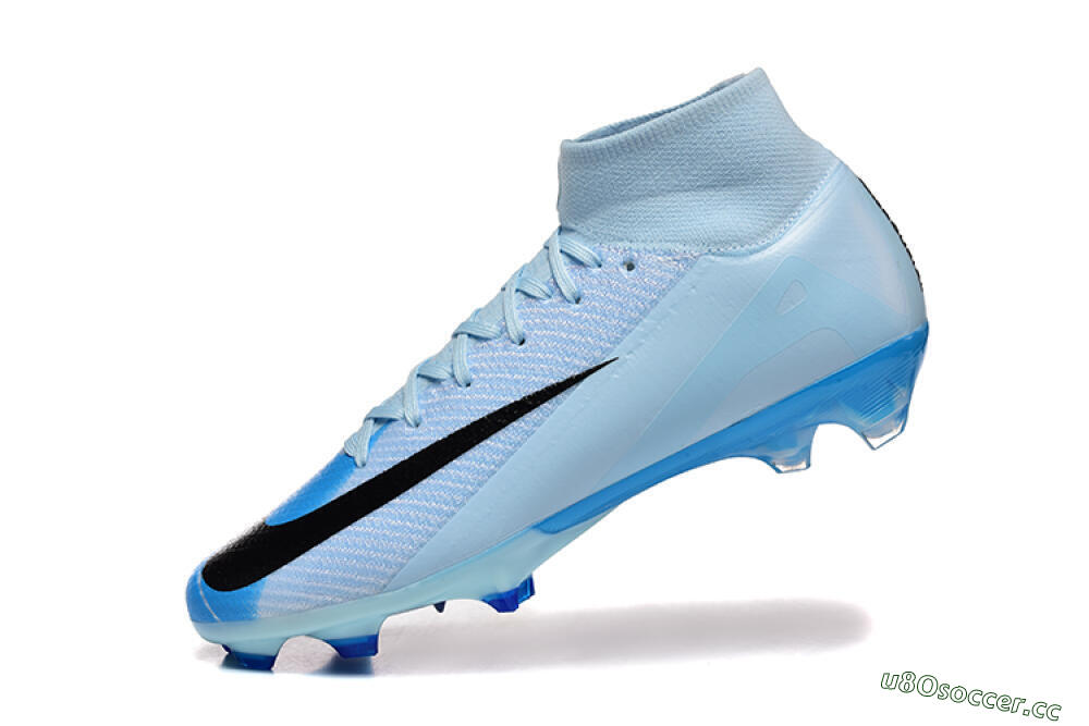 Men's Nike Air Zoom Mercurial Superfly 10 Elite FG Firm Ground High-Tops Football Boots - Jade/Blue/Black 8