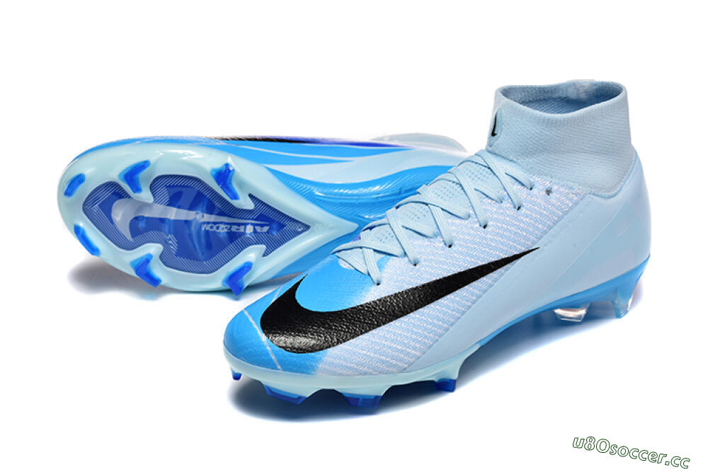 Men's Nike Air Zoom Mercurial Superfly 10 Elite FG Firm Ground High-Tops Football Boots - Jade/Blue/Black 3