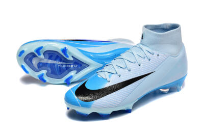 Men's Nike Air Zoom Mercurial Superfly 10 Elite FG Firm Ground High-Tops Football Boots - Jade/Blue/Black