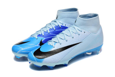 Men's Nike Air Zoom Mercurial Superfly 10 Elite FG Firm Ground High-Tops Football Boots - Jade/Blue/Black