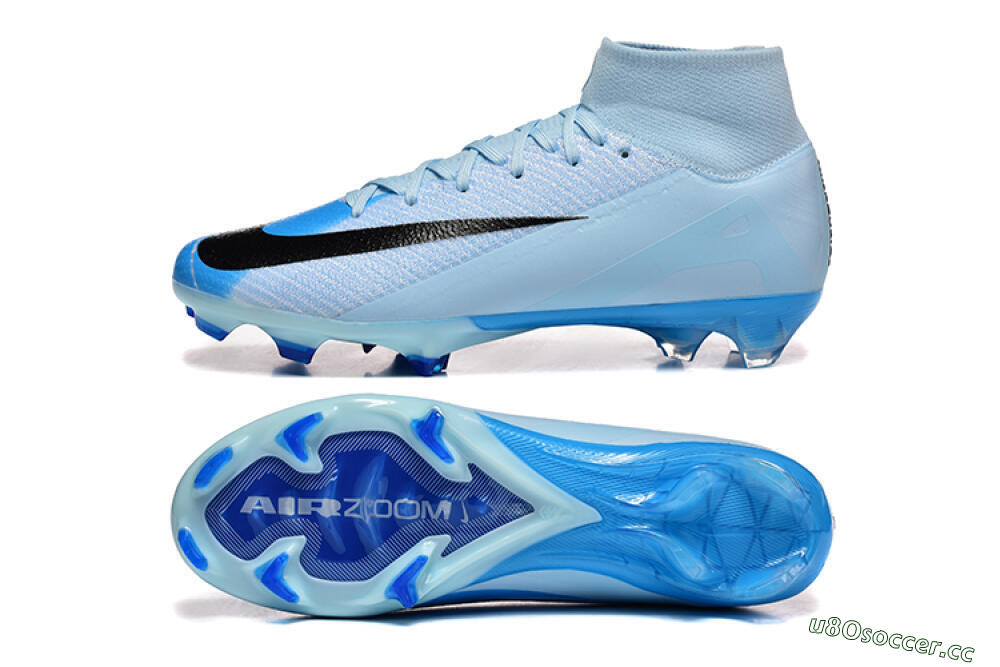 Men's Nike Air Zoom Mercurial Superfly 10 Elite FG Firm Ground High-Tops Football Boots - Jade/Blue/Black 1