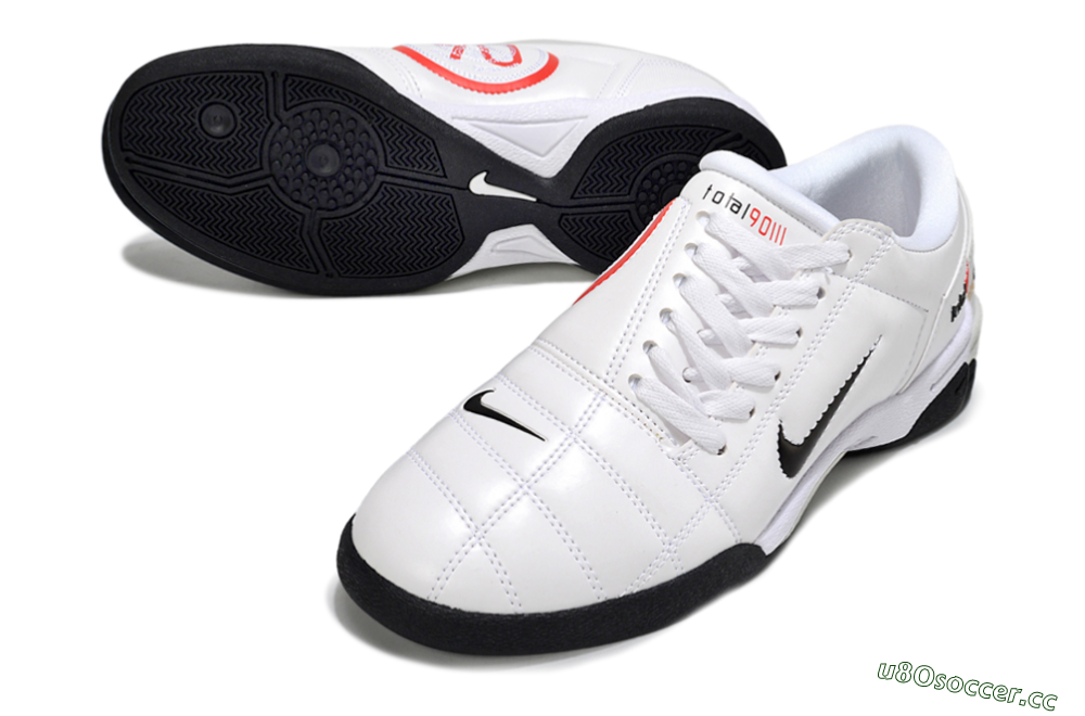 Men's Nike Total 90 III IC Indoor & Futsal Low-Tops Football Shoes - Beige/Black/White 3