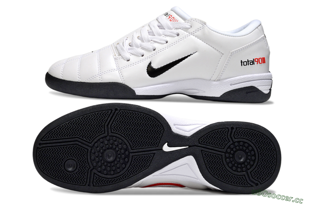Men's Nike Total 90 III IC Indoor & Futsal Low-Tops Football Shoes - Beige/Black/White 1