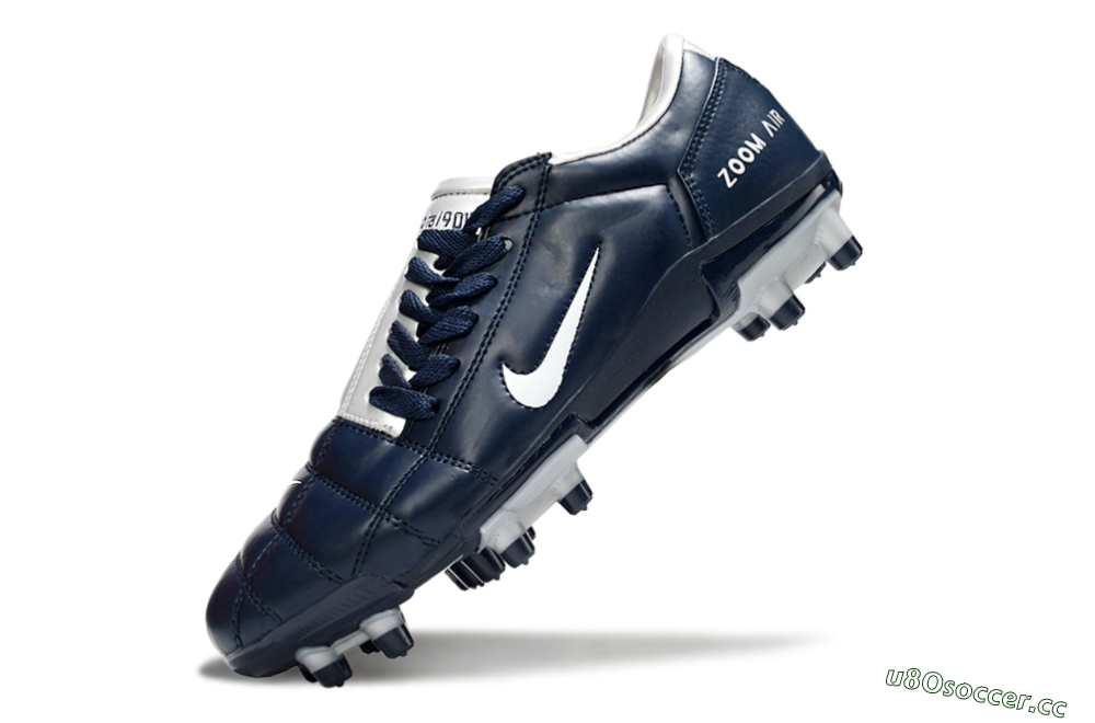 Men's Nike Air Zoom Total 90 III FG Firm Ground Low-Tops Football Boots - Blue/Silver/White 6