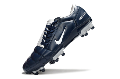 Men's Nike Air Zoom Total 90 III FG Firm Ground Low-Tops Football Boots - Blue/Silver/White