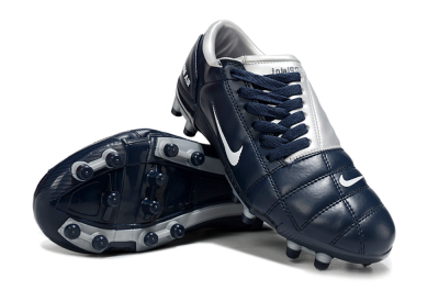 Men's Nike Air Zoom Total 90 III FG Firm Ground Low-Tops Football Boots - Blue/Silver/White