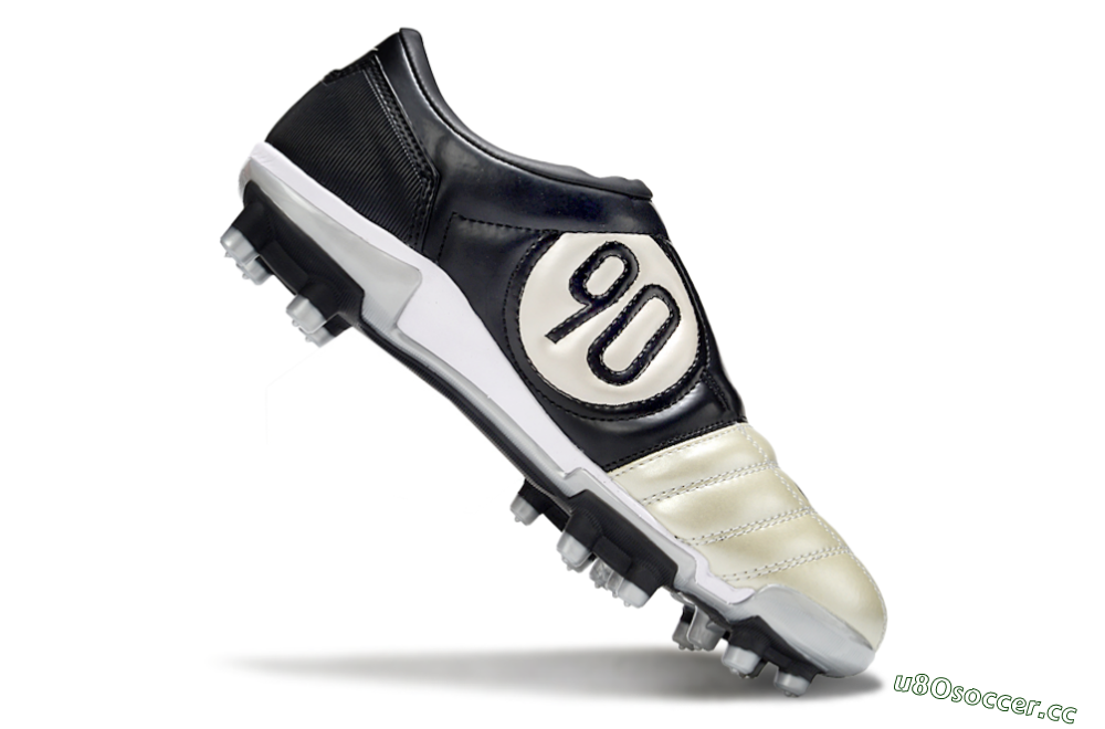 Men's Nike Air Zoom Total 90 III FG Firm Ground Low-Tops Football Boots - Beige/Black/White 5