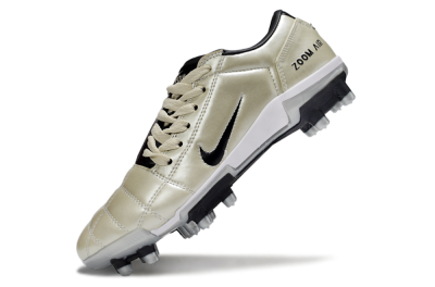 Men's Nike Air Zoom Total 90 III FG Firm Ground Low-Tops Football Boots - Beige/Black/White