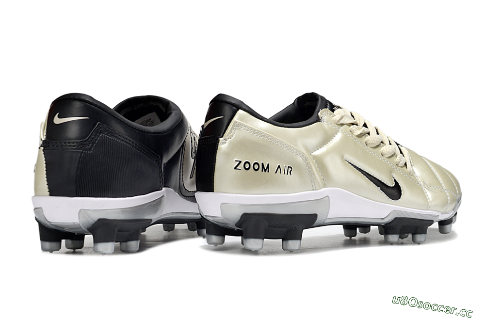 Men's Nike Air Zoom Total 90 III FG Firm Ground Low-Tops Football Boots - Beige/Black/White 7