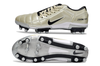 Men's Nike Air Zoom Total 90 III FG Firm Ground Low-Tops Football Boots - Beige/Black/White