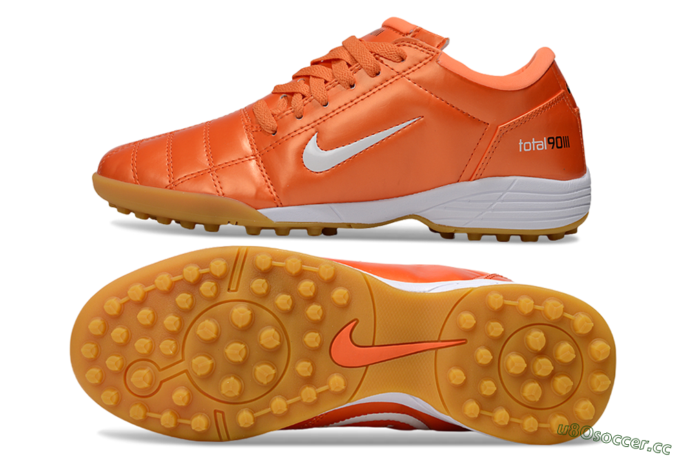 Unisex Nike Total 90 III TF Artificial Turf Low-Tops Football Shoes - Red/White/Orange 1