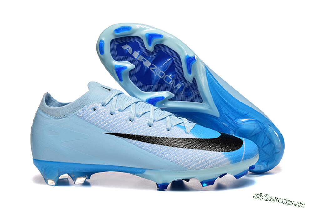 Men's Nike Air Zoom Mercurial Vapor 16 Elite FG Firm Ground Low-Tops Football Boots - Jade/Blue/Black 2