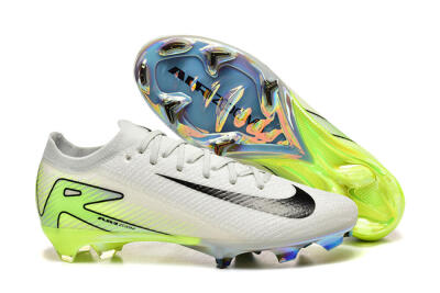 Men's Nike Air Zoom Mercurial Vapor 16 Elite FG Firm Ground Low-Tops Football Boots - White/Black/Yellow