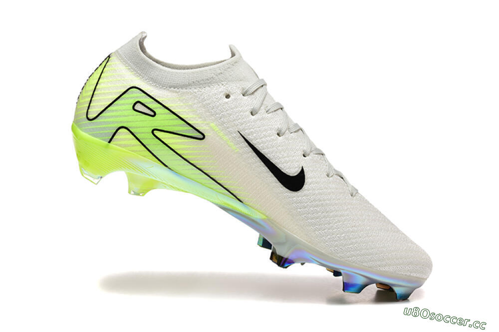 Men's Nike Air Zoom Mercurial Vapor 16 Elite FG Firm Ground Low-Tops Football Boots - White/Black/Yellow 7