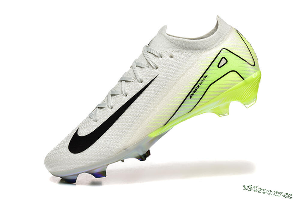 Men's Nike Air Zoom Mercurial Vapor 16 Elite FG Firm Ground Low-Tops Football Boots - White/Black/Yellow 8