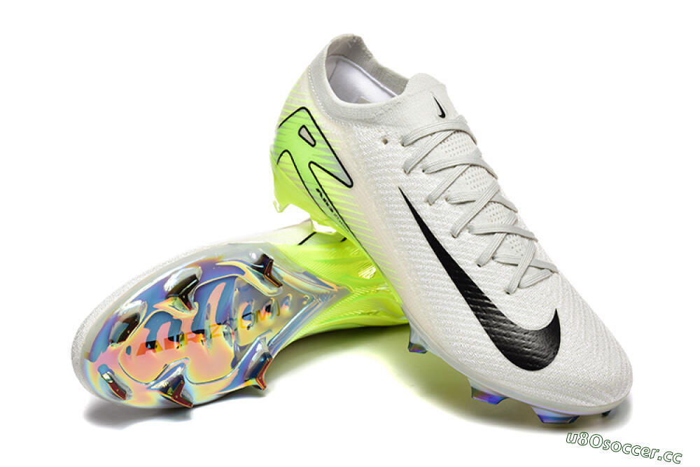 Men's Nike Air Zoom Mercurial Vapor 16 Elite FG Firm Ground Low-Tops Football Boots - White/Black/Yellow 4