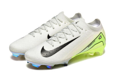 Men's Nike Air Zoom Mercurial Vapor 16 Elite FG Firm Ground Low-Tops Football Boots - White/Black/Yellow
