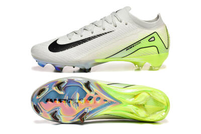 Men's Nike Air Zoom Mercurial Vapor 16 Elite FG Firm Ground Low-Tops Football Boots - White/Black/Yellow
