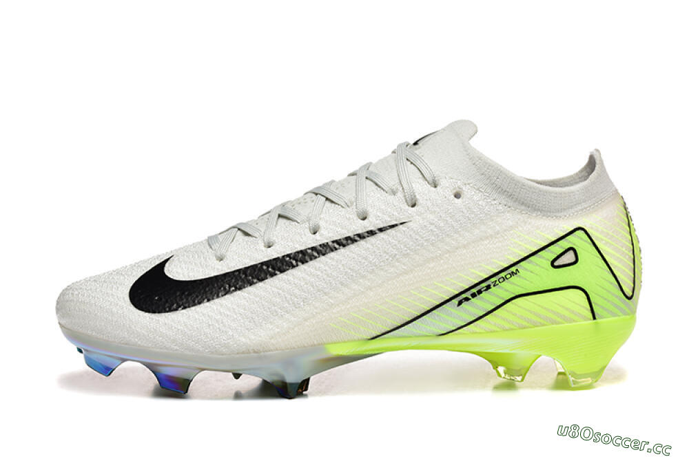 Men's Nike Air Zoom Mercurial Vapor 16 Elite FG Firm Ground Low-Tops Football Boots - White/Black/Yellow 0