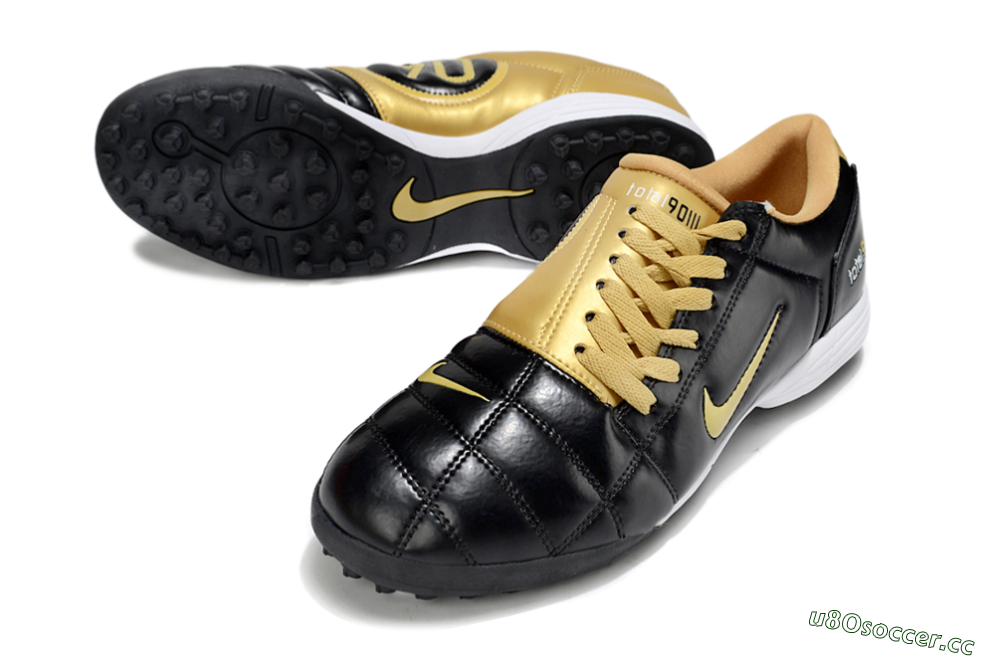 Men's Nike Total 90 III TF Artificial Turf Low-Tops Football Shoes - Black/Yellow/White 3