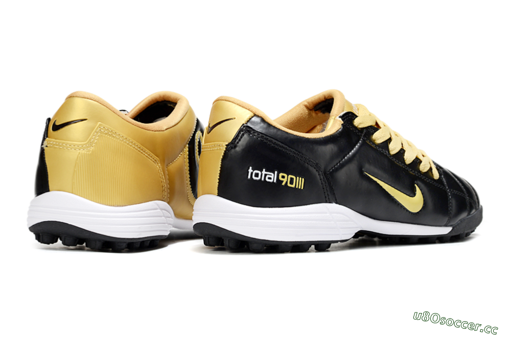 Men's Nike Total 90 III TF Artificial Turf Low-Tops Football Shoes - Black/Yellow/White 7