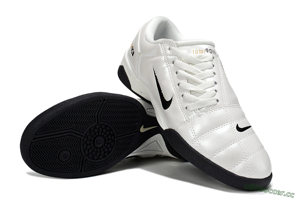 Men's Nike Total 90 III IC Indoor & Futsal Low-Tops Football Shoes - Beige/Black/White 4