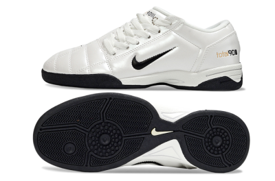 Men's Nike Total 90 III IC Indoor & Futsal Low-Tops Football Shoes - Beige/Black/White