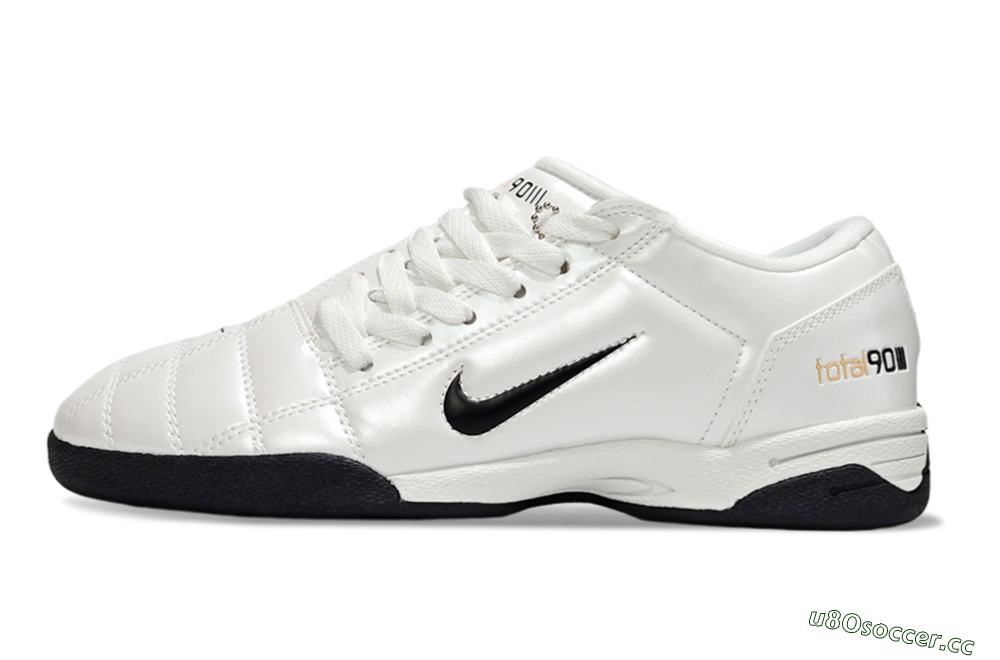 Men's Nike Total 90 III IC Indoor & Futsal Low-Tops Football Shoes - Beige/Black/White 0
