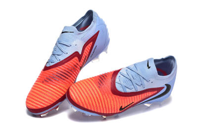 Men's Nike Phantom 6 Low Elite FG Firm Ground Low-Tops Football Boots - Blue/Red/Black