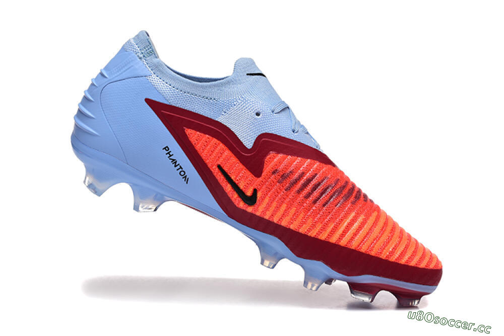 Men's Nike Phantom 6 Low Elite FG Firm Ground Low-Tops Football Boots - Blue/Red/Black 7