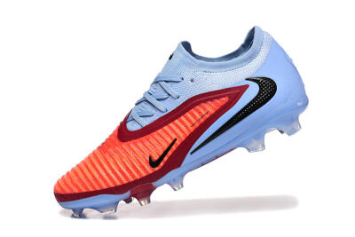 Men's Nike Phantom 6 Low Elite FG Firm Ground Low-Tops Football Boots - Blue/Red/Black