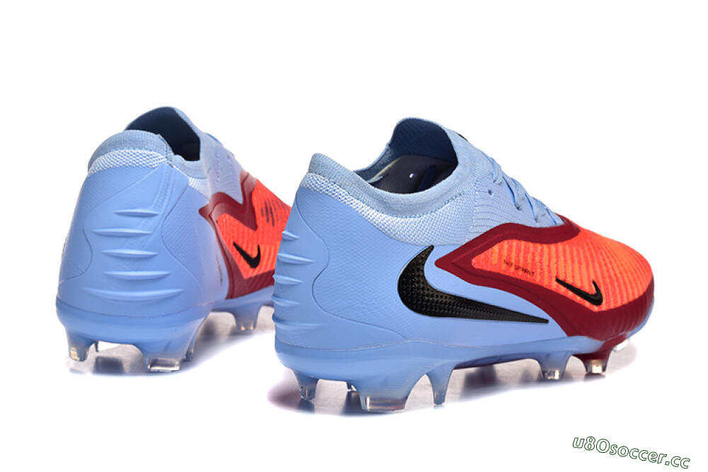 Men's Nike Phantom 6 Low Elite FG Firm Ground Low-Tops Football Boots - Blue/Red/Black 9