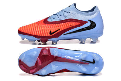 Men's Nike Phantom 6 Low Elite FG Firm Ground Low-Tops Football Boots - Blue/Red/Black