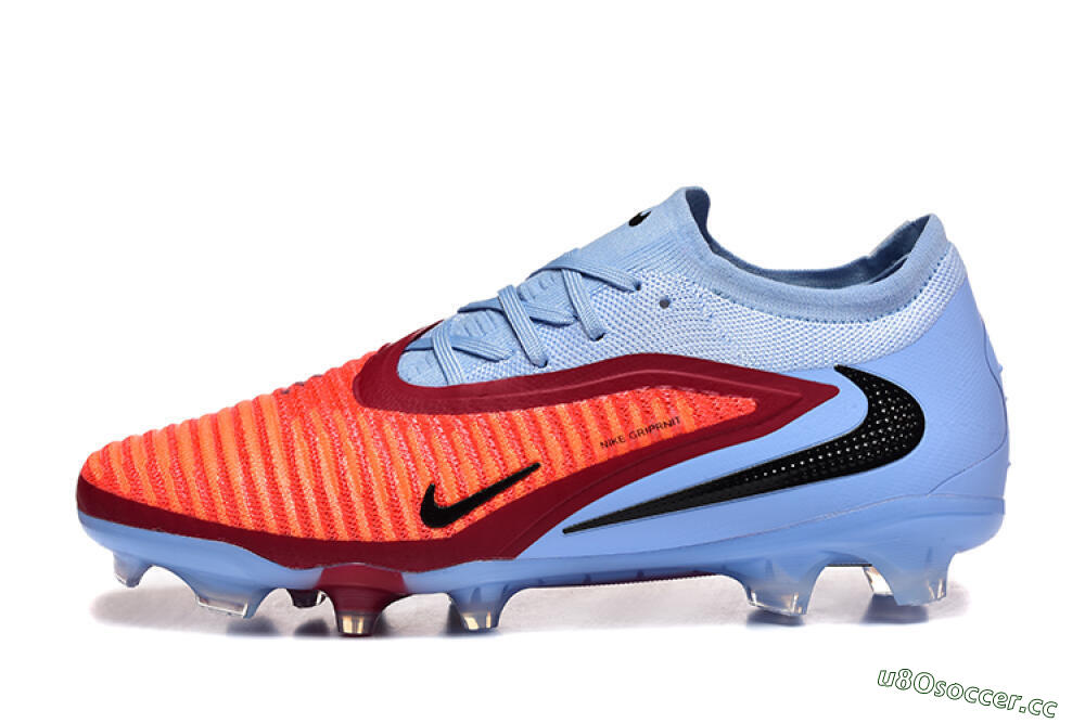 Men's Nike Phantom 6 Low Elite FG Firm Ground Low-Tops Football Boots - Blue/Red/Black 0
