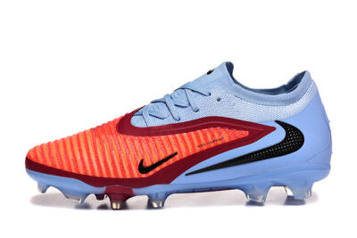 Men's Nike Phantom 6 Low Elite FG Firm Ground Low-Tops Football Boots - Blue/Red/Black